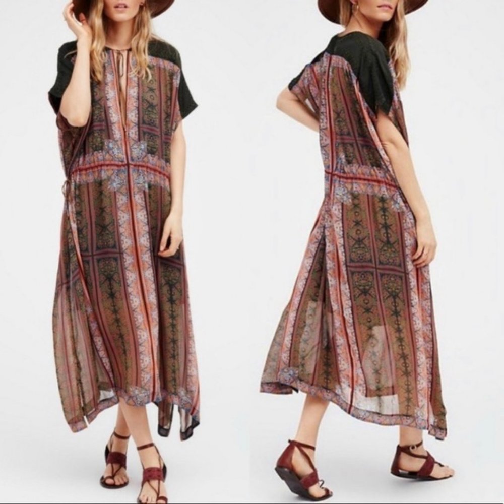 Free People New Romantics Gardenia Fog Maxi Dress